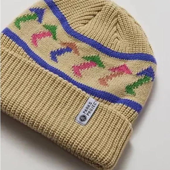 NWOT Parks Project Day Shroom knit Beanie Hat O/S Urban Outfitters - Picture 5 of 6